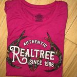 Realtree  Sz S Ladies Pink Camo Logo Tee NEW NWOT Photo 1