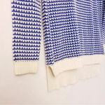 Avaleigh Oversized Twisted Stripe Sweater Cotton blend knit sweater Ribbed XS Blue Photo 7