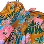 City Vibe Dress Retro Floral Resort Size Small Mini Bow Cut Out Vacation 70s Photo 3