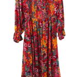 Sugar Lips Francesca Wildflower Denni Smocked Midi Dress Multicolored Size Medium Photo 7