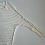 One Grey Day Revolve Top Women's Ivory Loose Knit Long Sleeve Sweater Small White Photo 4