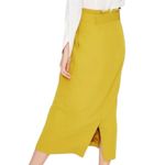 Boden Melina Paperbag Waist Midi Skirt Mustard Yellow Size 4 Preppy Old Money Photo 1