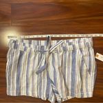Land’ n Sea Striped Blue and White Women's Shorts Linen Blend XL Photo 7