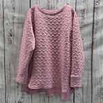 st. john's bay Active NWT Victorian Purple Lilac Quilted Sweatshirt Tunic Top Photo 1