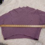 Elizabeth and James  Purple Gold Shiny Thread Size Extra Small XS Cropped Sweater Photo 3