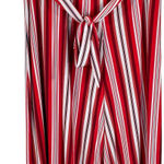 Lane Bryant SZ 22/24 Wide Leg Pants Striped Pull-On Belted Stretch Hi-Rise Multi Photo 0