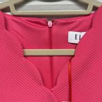 Elle NWT Pandango Pink Scalloped Ribbed Faux Wrap Sleeveless Fit & Flare Dress Photo 4