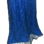 Vtg Beaded Gown Slip Dress Blue 12 Prom Whimsigoth Formal Goth Cassandra Stone Photo 4