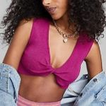 Wild Fable NEW NWT Ribbed Twist Crop Top Magenta Pink Purple Cropped Y2K Tank Photo 1
