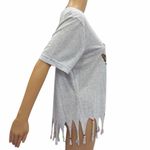 Costa Rica Gray Tee Shirt with Butterfly Print and Beaded Fringe Womens Large Photo 6