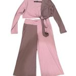 Avia Cropped Wide-Leg Pants with Two-Tone Yoga Wrap Top Photo 0