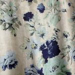 Free People  mini dress floral boho pleated summer cotton linen beach Small Photo 2