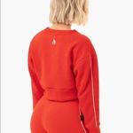 Ryderwear  Courtside Crewneck Cropped Orange Pullover Sweater Logo Women’s Medium Photo 2