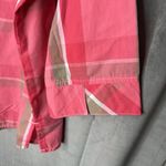 Rebecca Malone  Top XL Casual Button Up‎ 3/4 Sleeve Pink Plaid Blouse Collared Photo 7