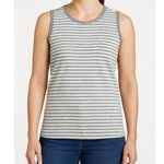 Duluth Trading Tank Top Women’s Size M Gray Striped Casual Sleeveless Minimalist Size M Photo 0