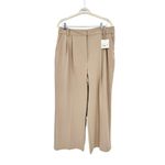 Favorite Daughter The Favorite Pleated Wide Leg Trouser Pant in Beige Size 18 Tan Photo 2