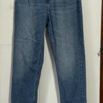 American Eagle  Outfitters Mom Jeans Medium Wash Distressed High Rise Size 0 Long Photo 0