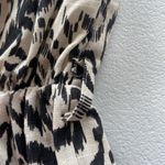 Dixie Womens Small Halter Neck Tiered Mini Dress Beige Paisley Floral Italy Made Brown Photo 13