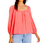 Sanctuary  Sunset Pink Coral Square Neck Blouse Photo 0