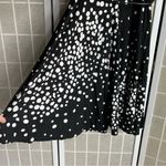 NWT Lascana Wrap Look printed dress sleeveless black white dotted dress size 10 Photo 4