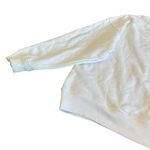 Gap Oversized Pullover Sweatshirt Sweater White Gold Silver Logo Stretch Size XL Photo 8