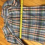 Isabel Marant  Esmee Twisted Plaid Puff Shoulder Blouse in Blue Pink Green‎ Photo 13