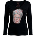 AYBL Ay Guey Frida Khalo & Skull Shirt Reversible Sequins Dia de Los Muertos Sz S Photo 0