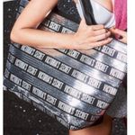 Victoria's Secret Victoria’s Secret Overnight Tote Weekender Bag Black With Silver Sequins  Photo 1