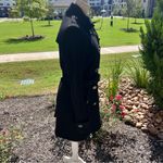 Burberry Brit Wool and Cashmere Black Trench Belted Coat Photo 4