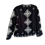 Free People  Mia Jacket Velvet Black Embroidered Size Large Photo 8