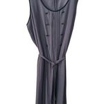 Apostrophe  Button Detail Jumpsuit XL Sleeveless Pleated Black Trim Photo 0