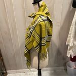 Cute citron avocado plaid stripe super soft scarf 13x74 fringe Yellow Photo 10