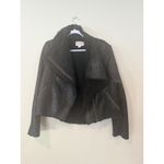 Revolve Marrakech Marissa Sherpa-lined BLACK Faux Leather Moto Jacket Size Large Photo 1