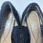 Salvatore Ferragamo Flats Womens Bombay Black Lace Ballet Slip On Crochet Photo 3
