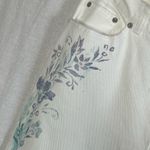 Ralph Lauren  Lauren Jeans Co‎ White Painted Bootcut Jeans Size 10 Floral Print Photo 2