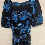 Ann Taylor NEW SP Small Floral Toile Square Neck Shift Dress in Night Sky (Blue) Photo 4