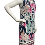 JM Collection Womens Petite Small Floret Sheath Keyhole Dress Hawaiian Tropical Photo 2