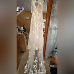 Allure Bridals Ivory Lace Wedding Gown Size 16 Photo 5