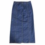 Loft NEW Button Front Denim Maxi Skirt Size 2 Photo 3