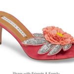 Veronica Beard NEW  Sequined flower suede mules Barbie pink Photo 0