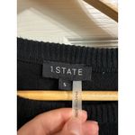 1. State  women's black crew neck long‎ sleeve ruffle sweater size Small Photo 2