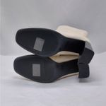 Journee Collection Womens 8.5 Ivory Vegan Leather Croc Chunky Block Heel Boots Photo 6