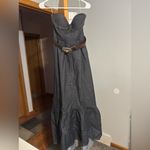 Denim Midi Dress Blue Photo 4