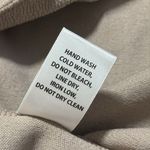 BE.A medium beige solid casual draped lightweight blazer top 3/4 ruched sleeve Tan Photo 7