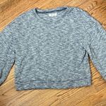 Madewell  | Textured Long Bell Sleeve Crewneck Sweatshirt Photo 8