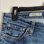 AG Adriano Goldschmied The Stevie Slim Straight Blue Jeans hemmed size 28 flaw Photo 4