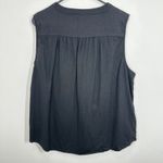 Vince Camuto Black Linen Blend Sleeveless V-Neck Tunic Top Plus Size XXL Photo 4