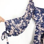 Petal and Pup NWT  Navy Floral Mini Dress Size Small Long Sleeve Aline Ruffle Photo 9