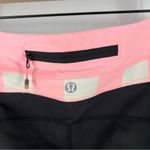 Lululemon Cropped Stretch High Rise Legging Pink Black Yoga Athletic Photo 7