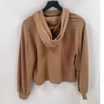Juicy Couture  Crystal Crop Tan Cotton Blend Hoodie Size Medium Photo 5